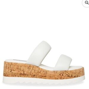 Steve Madden White Double-Strap Sandals